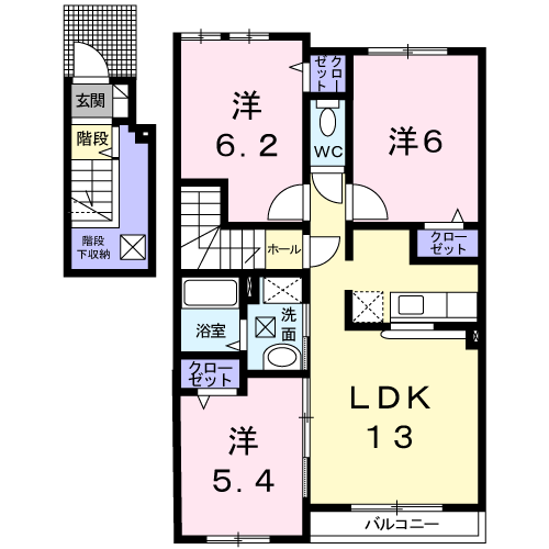カームリーメムB203間取図