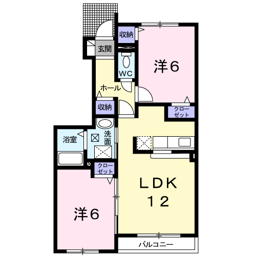 カームリーメムB103間取図