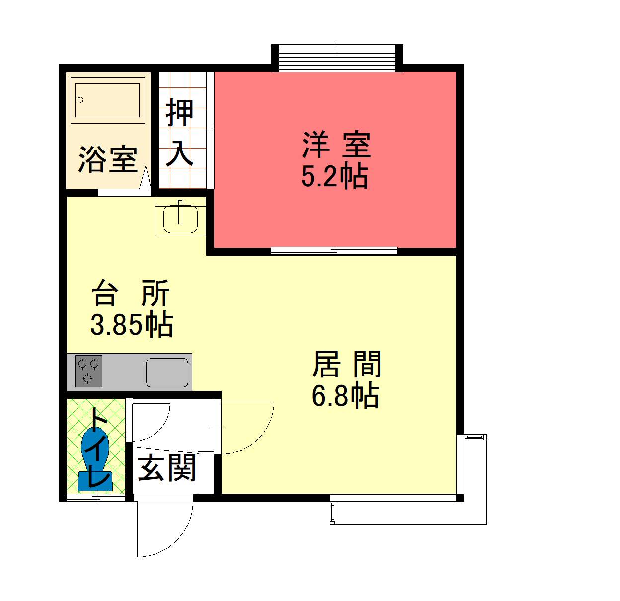 マルシェハイツ102間取図