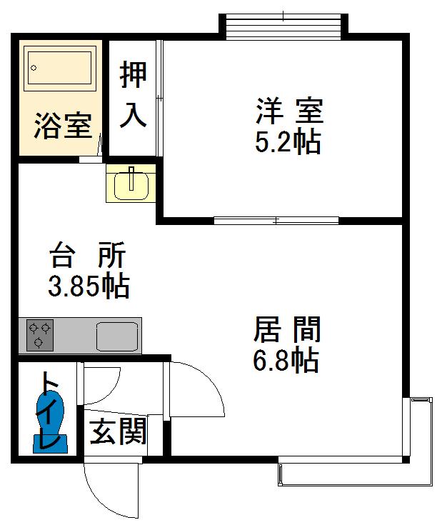 マルシェハイツ202間取図