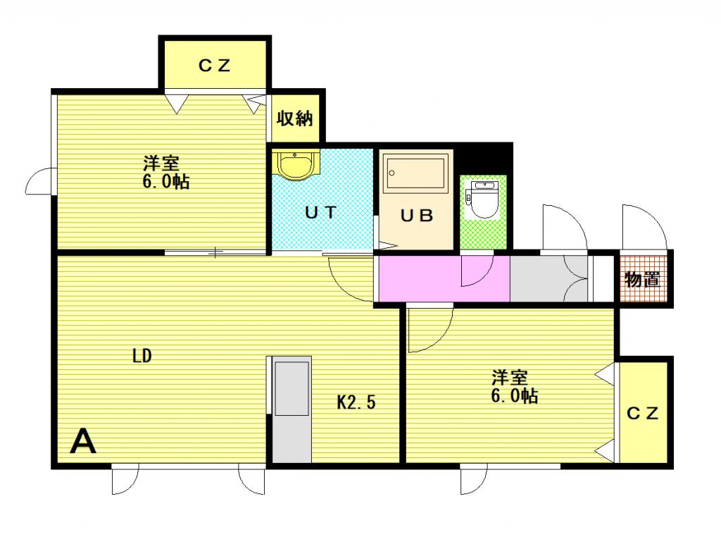リナージュＢ１０１間取図