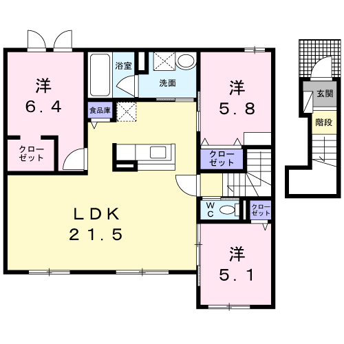 プレジール202間取図