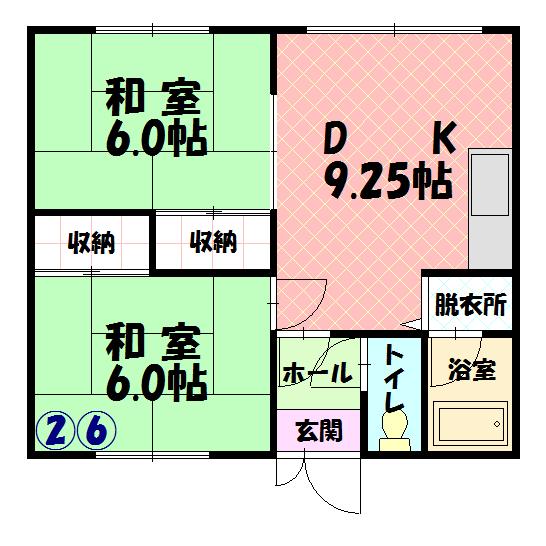 はまなすコーポ６間取図