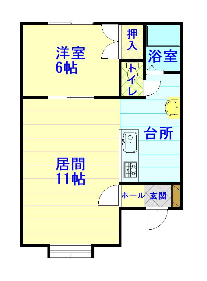 エミーコーポⅡ203間取図