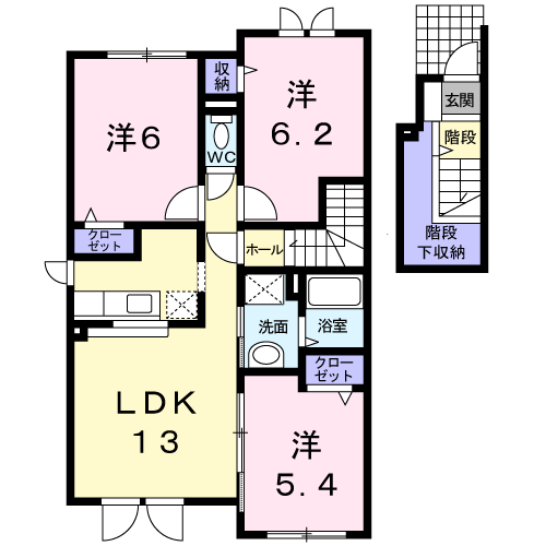 ジャルディーノヴェルデ204間取図