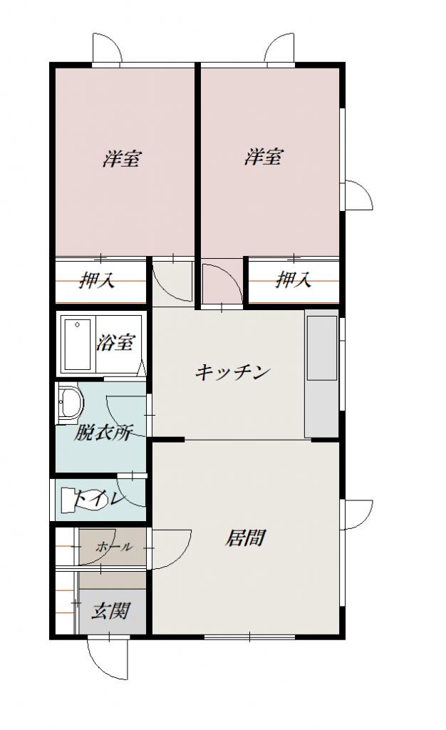 フローラルハイツA間取図