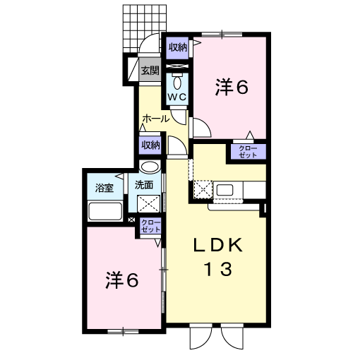カルムⅠ１０３間取図