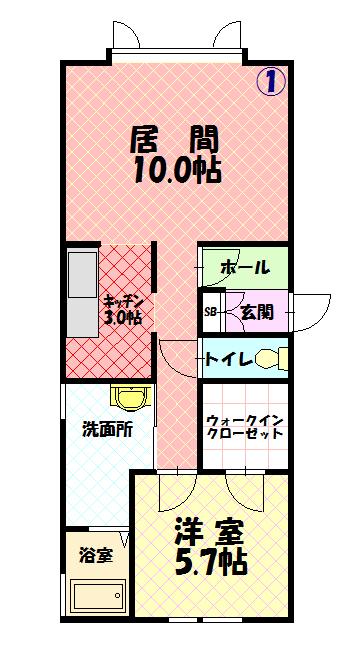 エポックカムイⅢ201間取図
