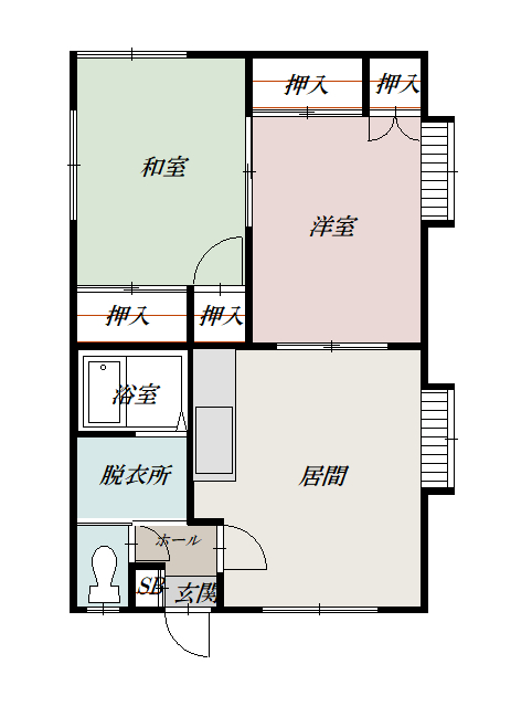 スカイコーポ１０１間取図