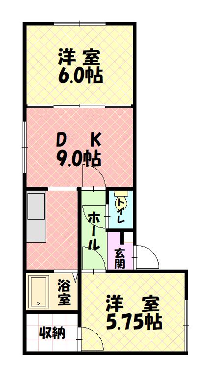 グリーンコーポ１０３間取図