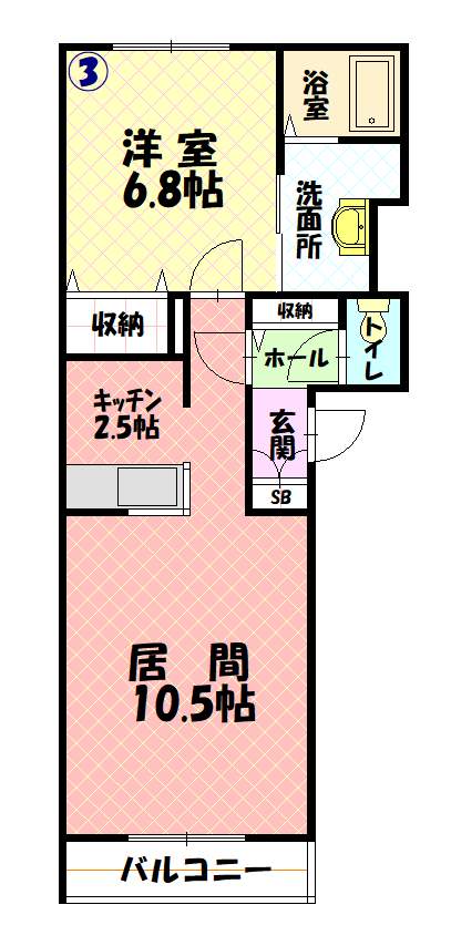 エスティアイシス303間取図