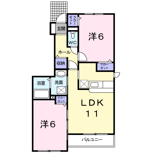 カルムＳ１０１間取図