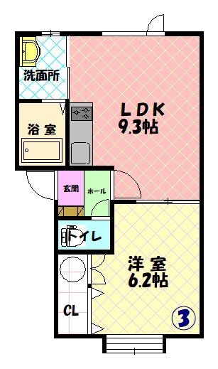 メゾン・ド・ソレイユ０９103間取図