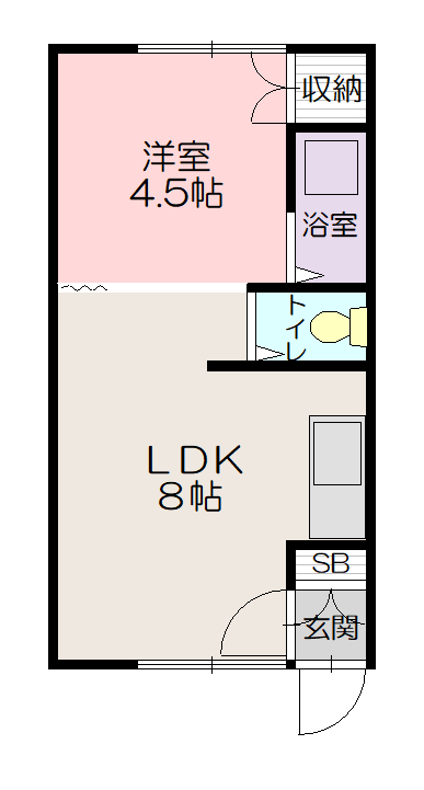 コーポサンヒルI間取図