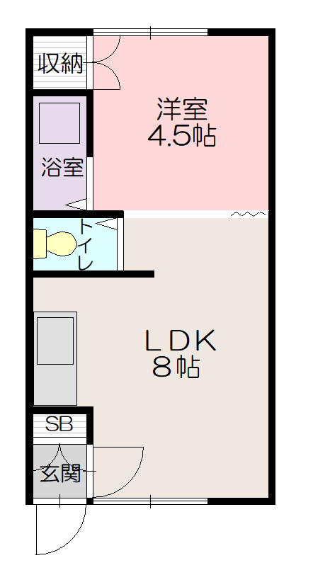 コーポサンヒルF間取図