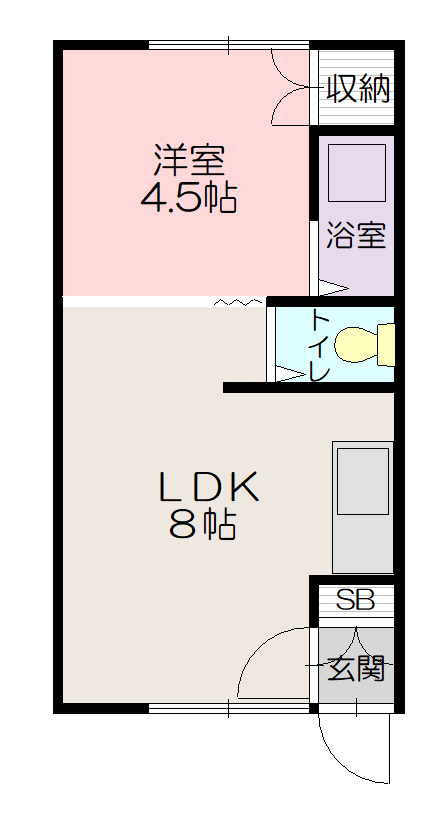 コーポサンヒルC間取図