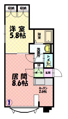 ハイム北欧館Ａ201間取図