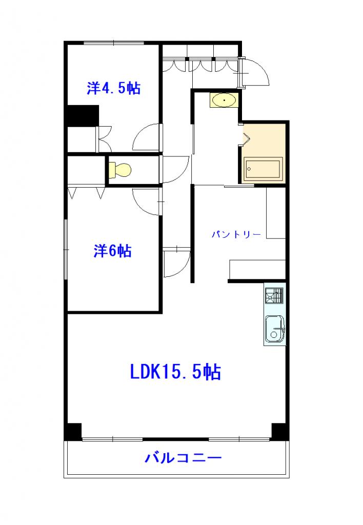 ハーモニー豊岡205間取図