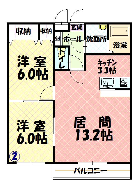 シティーコートルピナス302間取図
