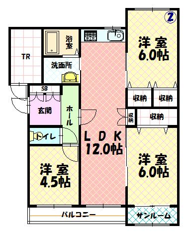 OMハイツ102間取図