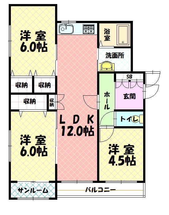 ＯＭハイツ201間取図