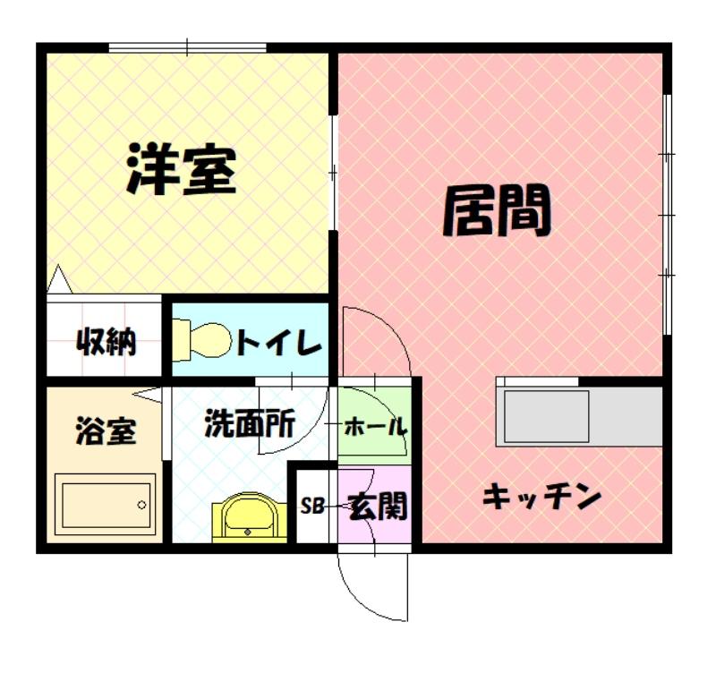 ＡＢＥハイツ１０２間取図