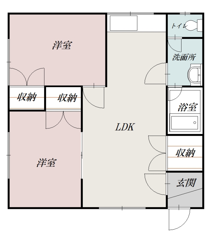 花菱ハイツ3間取図