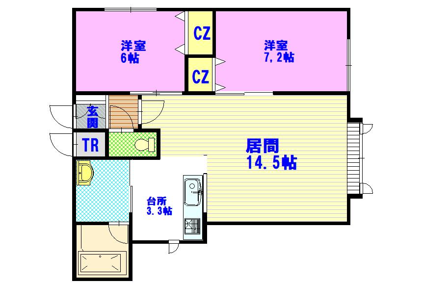 クリアネスⅡ202間取図