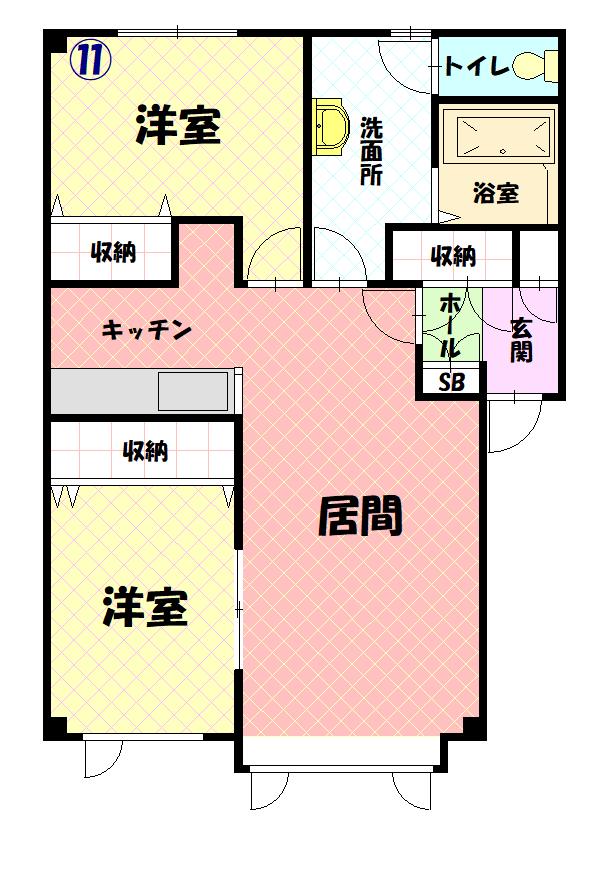 アピアＢ棟311間取図