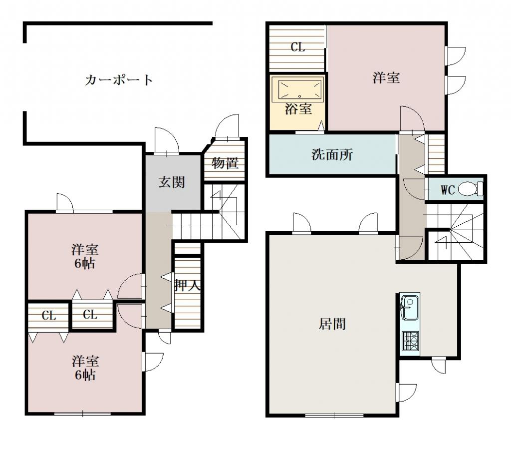 秋月戸建ＡZZZ間取図