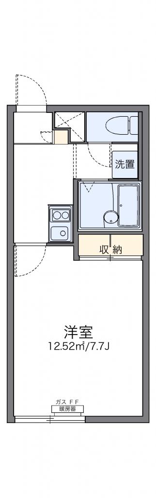 レオパレスオーエスト104間取図