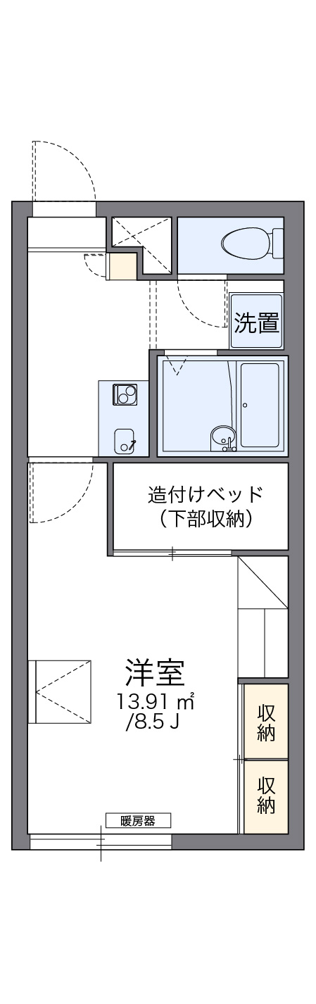 レオパレス花月203間取図