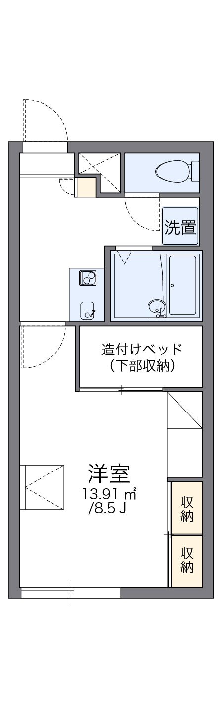 レオパレス芽生ステラ207間取図