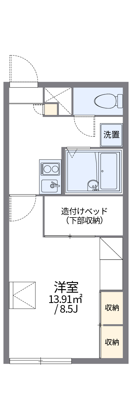 レオパレスプラータⅡ106間取図