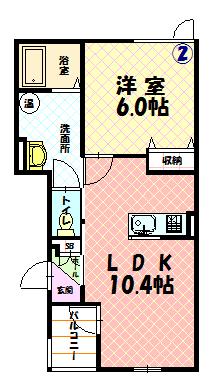ひまわり102間取図