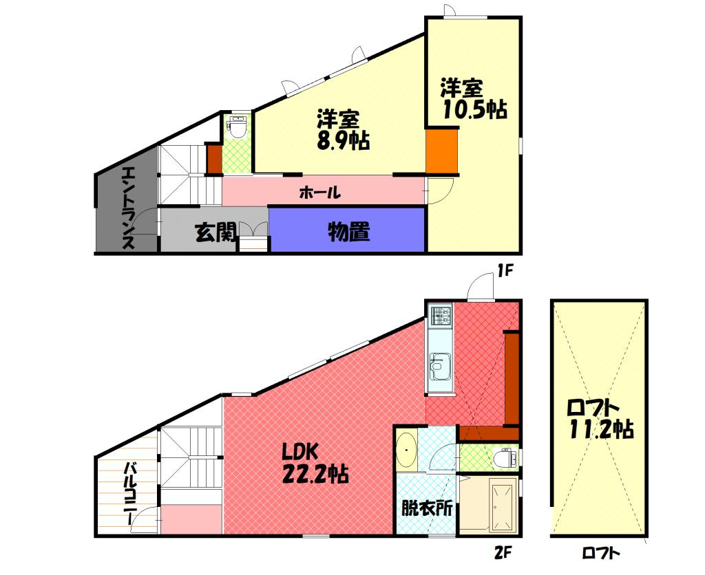 緑町２２丁目借家zzz間取図