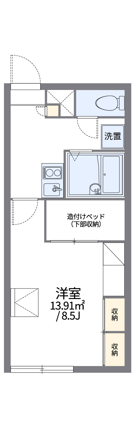 レオパレスＹＵＴＡＫＡ104間取図