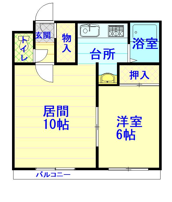 ビーナス新富206間取図