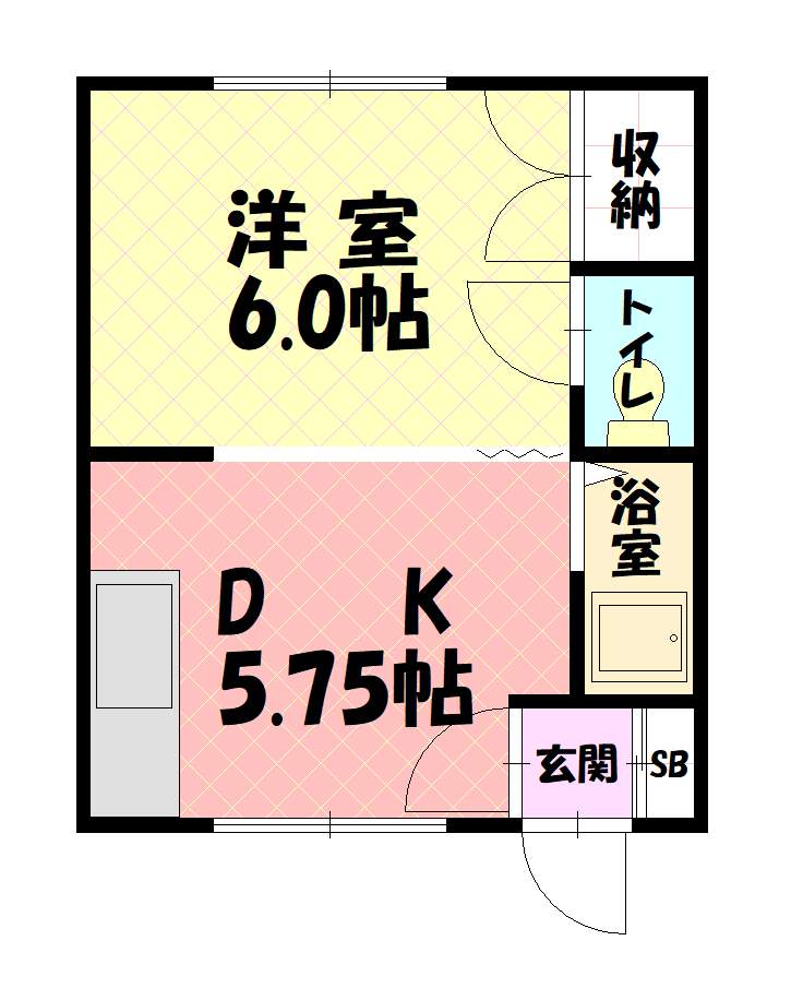 ブレンドハイツ203間取図