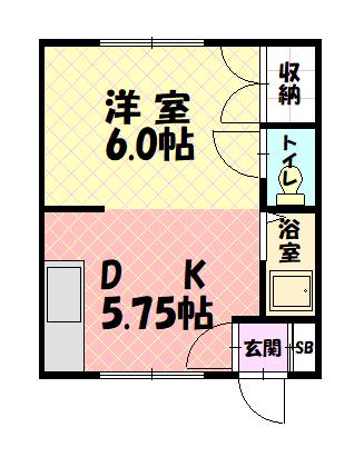 ブレンドハイツ103間取図