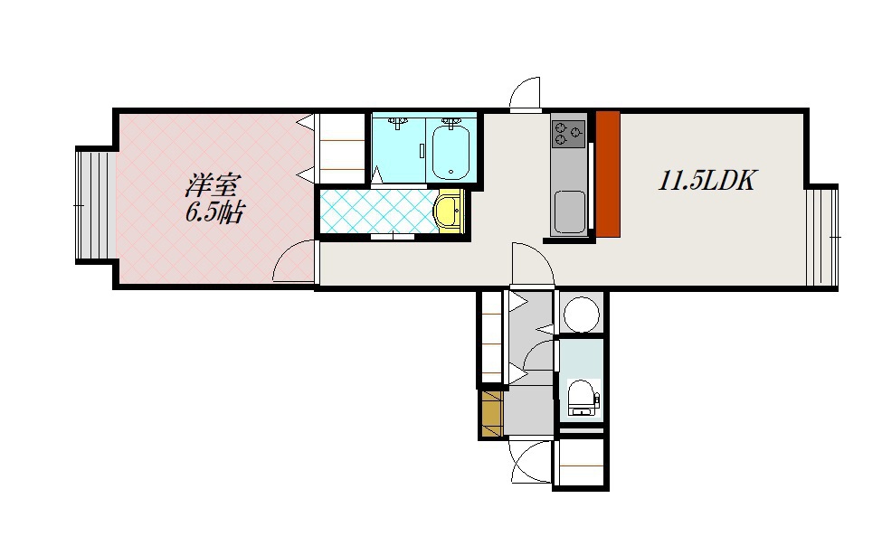 レフィナード旭町102間取図