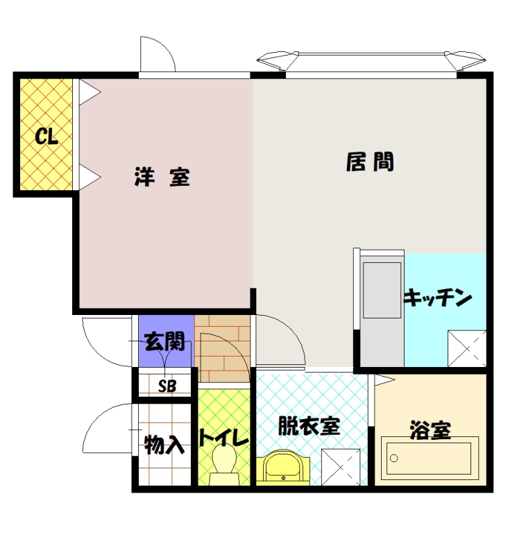 ボックスＣ103間取図