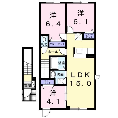 サニーパークⅡ204間取図