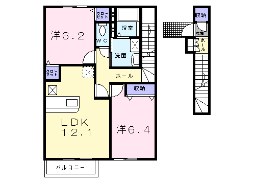クレメント202間取図