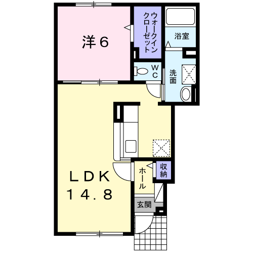 サウザンドファイン大町Ⅰ101間取図