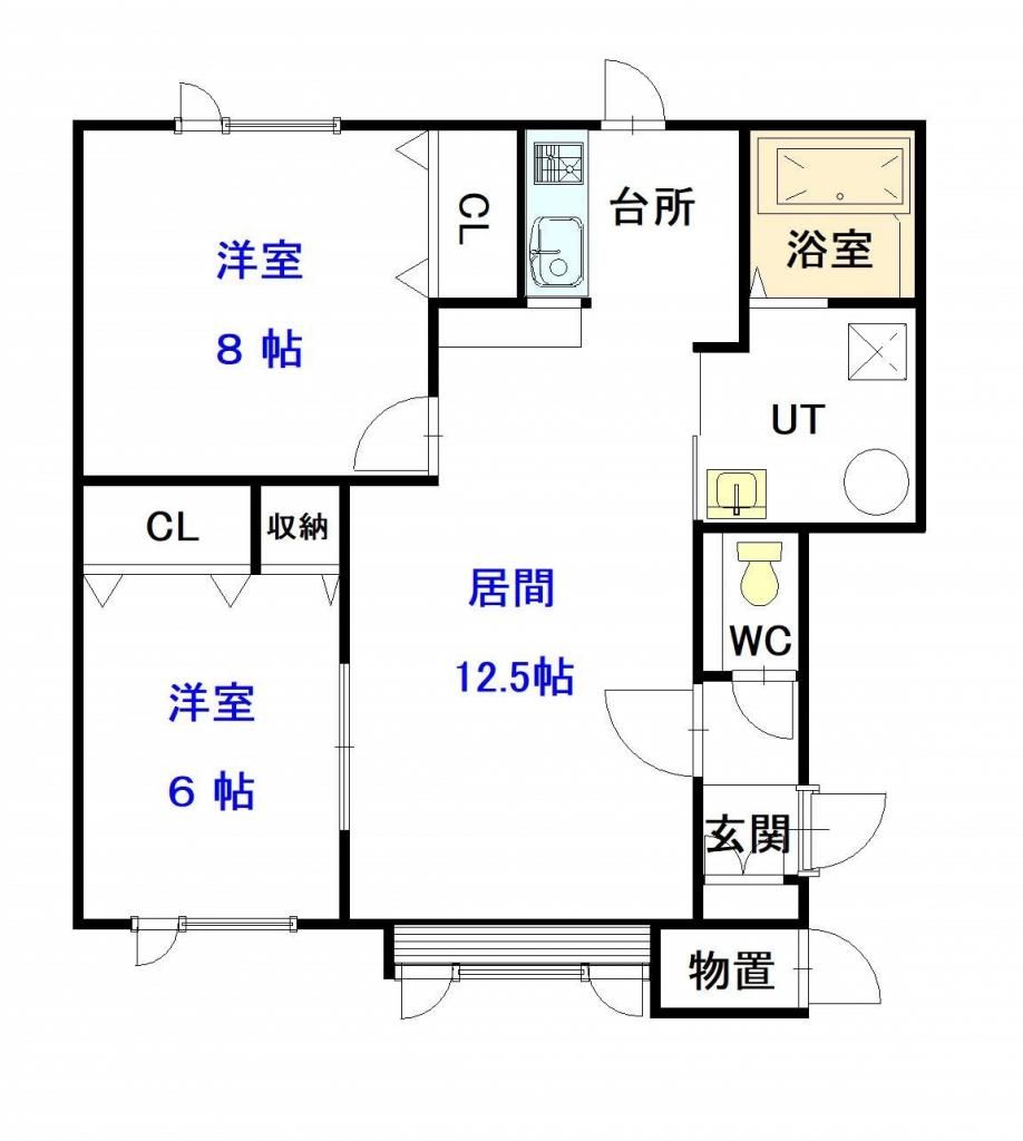 パティオ201間取図