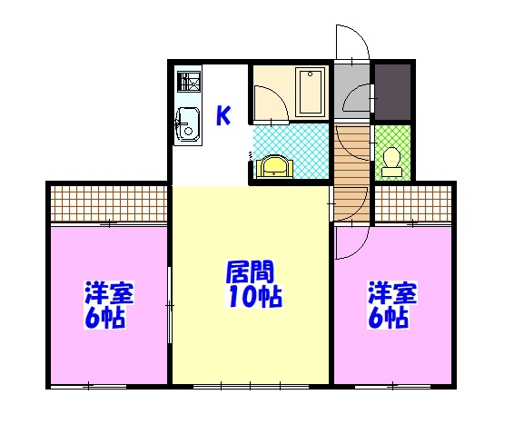 ベルフラワーＡ202間取図