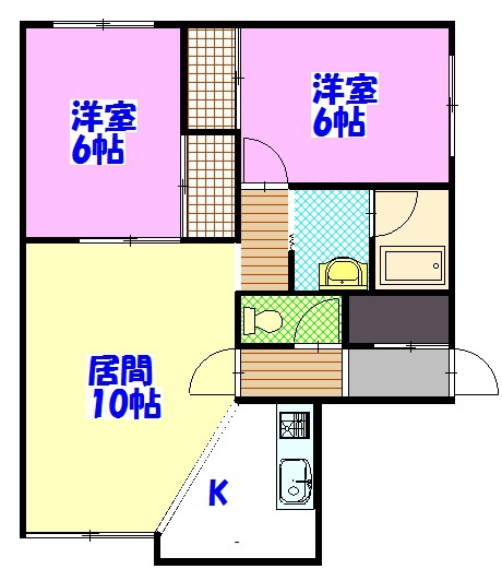 ベルフラワーＡ103間取図