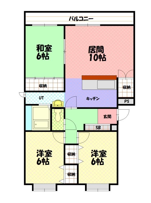 エスティ神楽201間取図