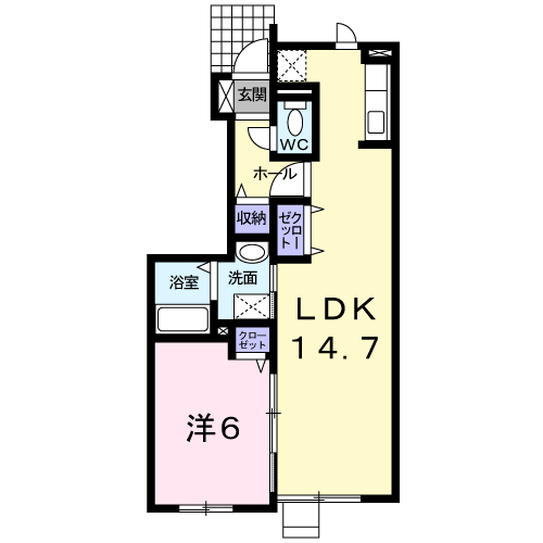 ベルオーブＷ103間取図